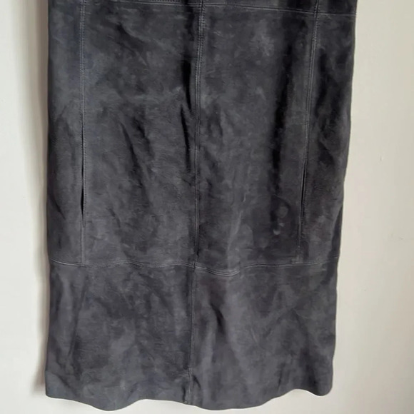 NEW Vince Suede goat leather V Neck Shift Dress - Picture 5 of 14